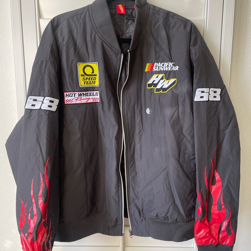Mattel Black and Red Bomber Jacket with Racing Accents